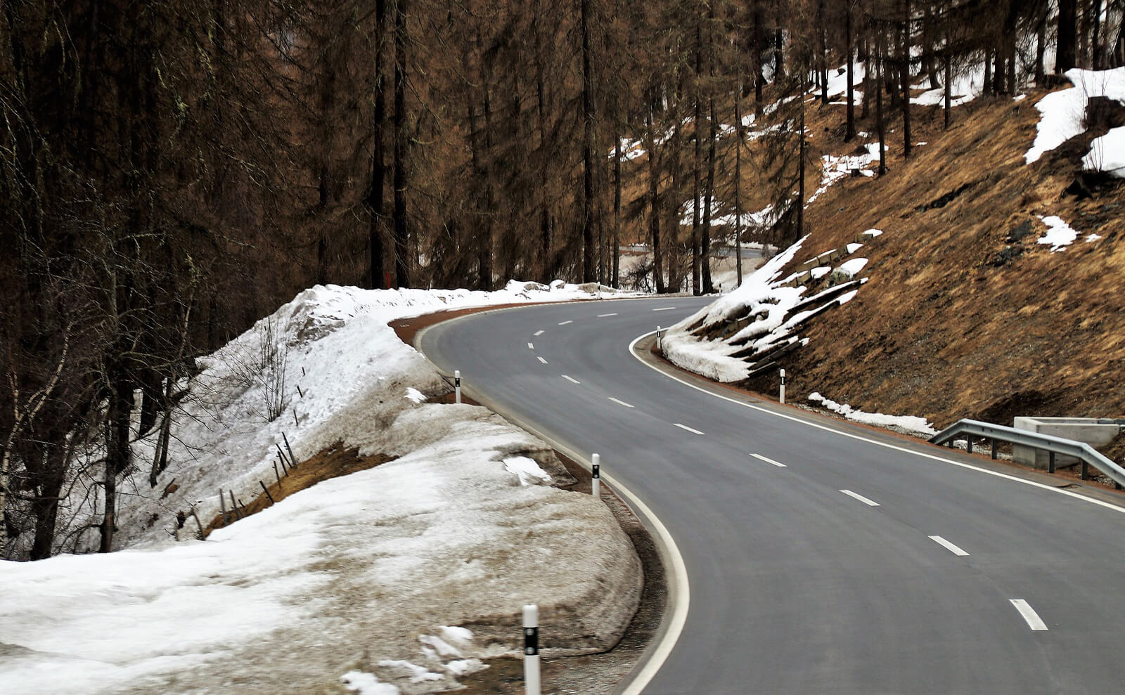 写真：山の中の道路