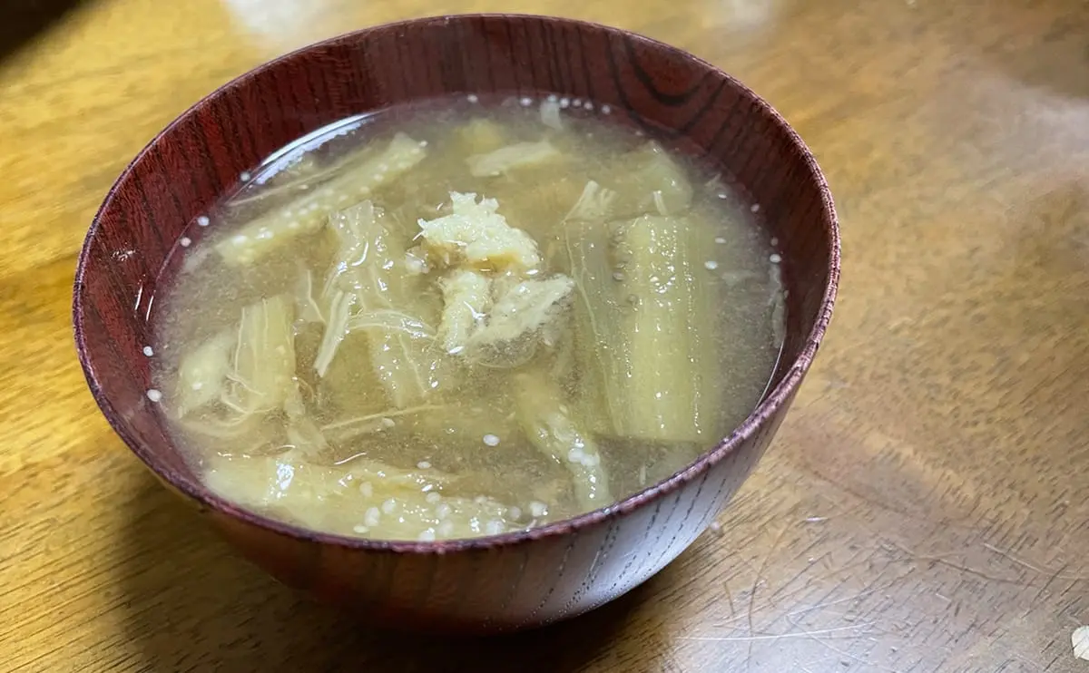 写真：焼きナスのお味噌汁