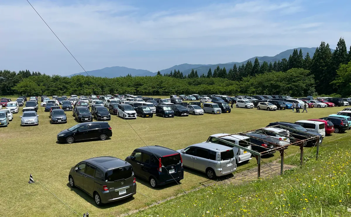 写真：美郷町ラベンダー園の駐車場