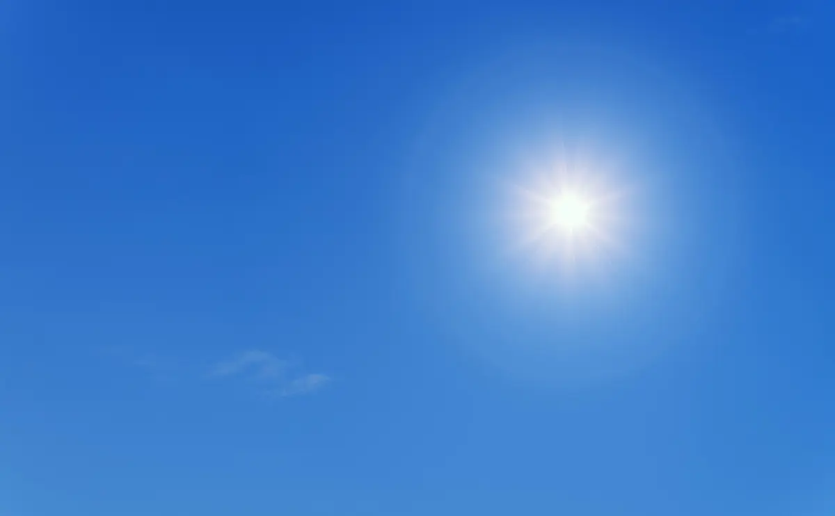 写真：青空と太陽
