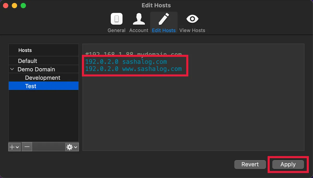 Hostsファイルを書き換える設定画面11